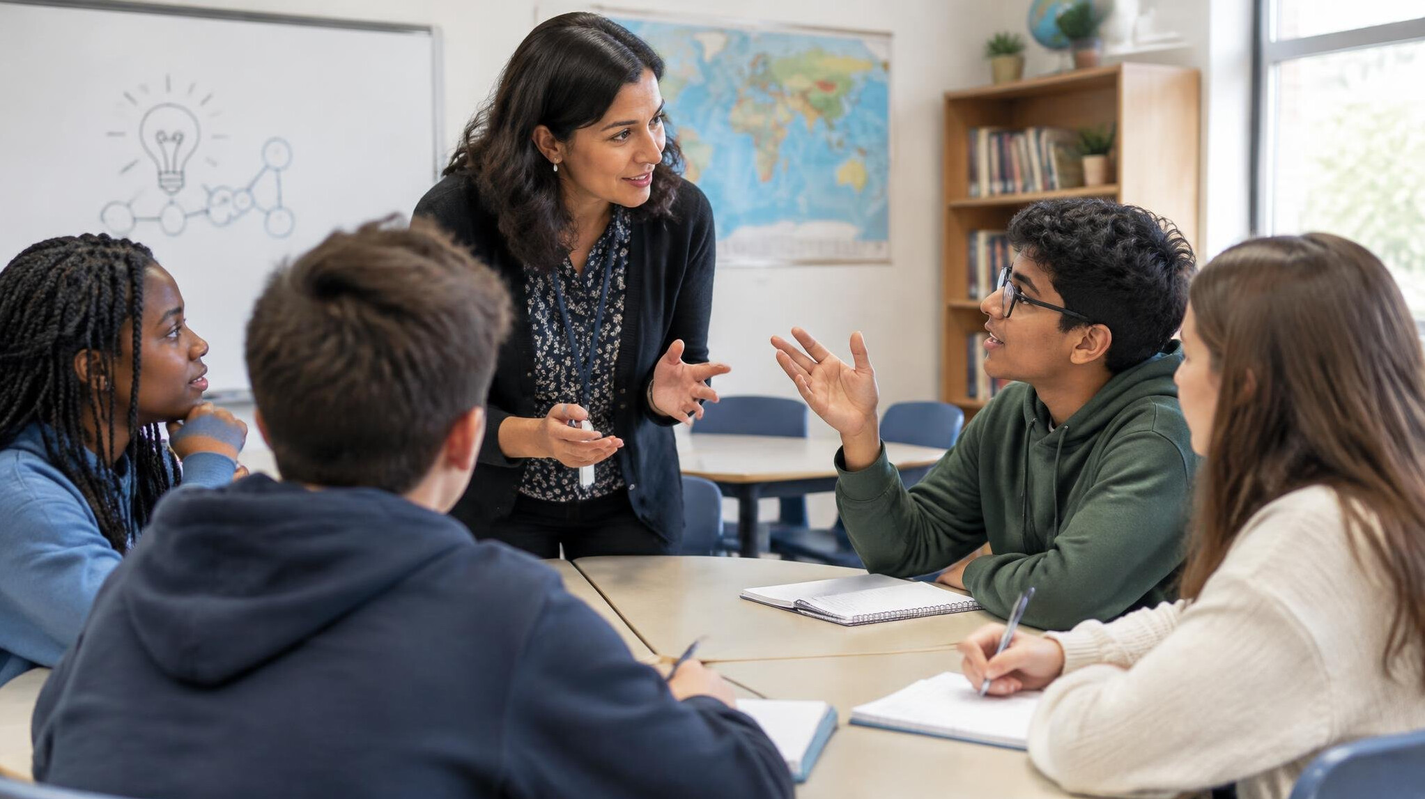 group discussion in classroom