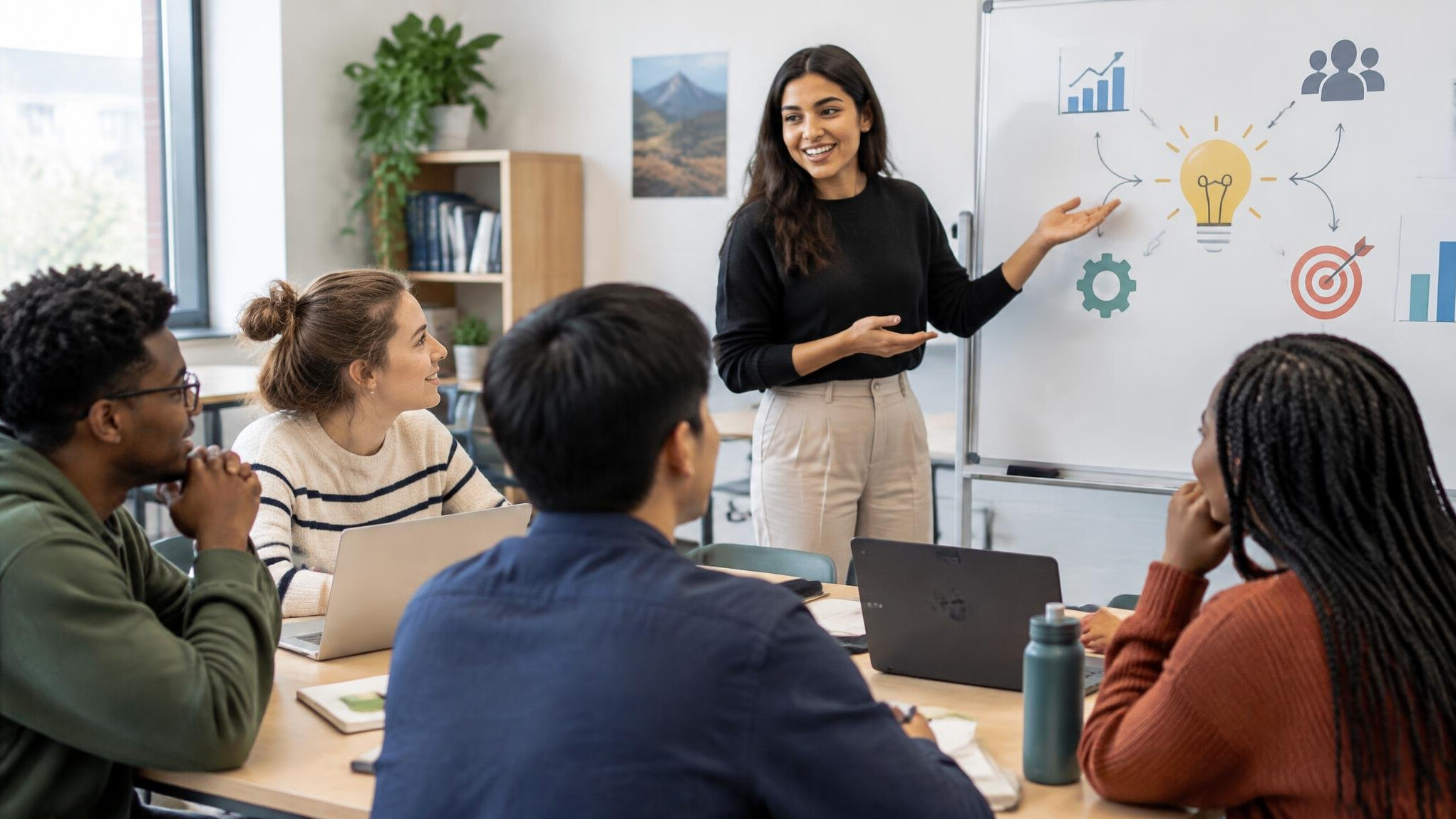 group of students in classroom